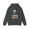 CLOTHRA Unisex Dead Inside Fueled By Coffee Skeleton Graphic Hoodie