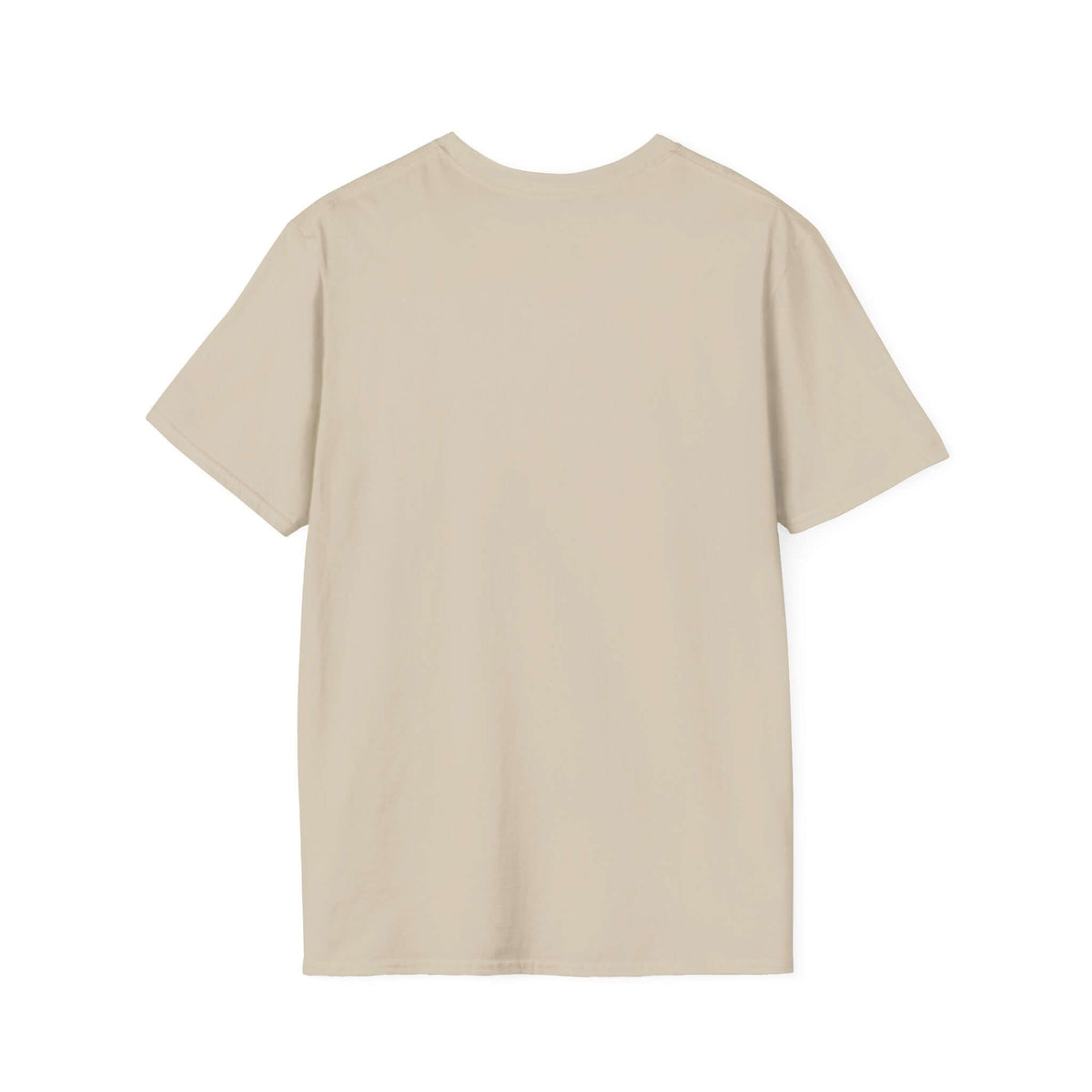 Beige t-shirt Backside on a white background