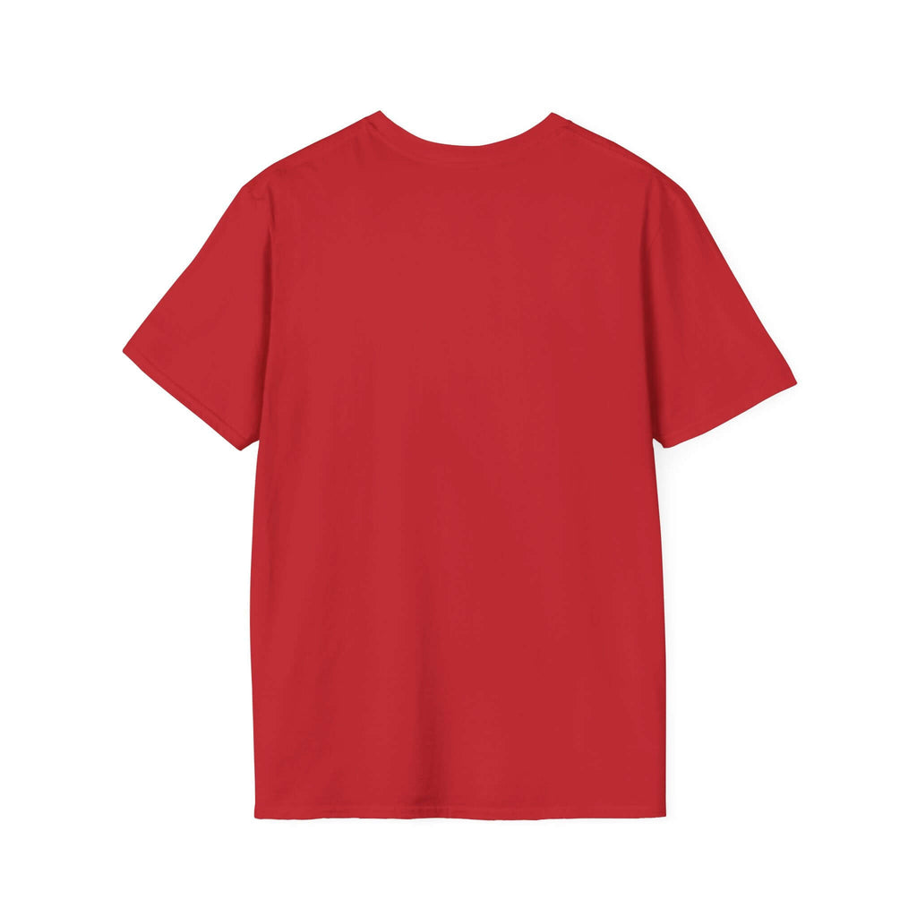 Red t-shirt backside on a white background