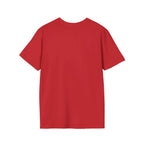 Red t-shirt backside on a white background