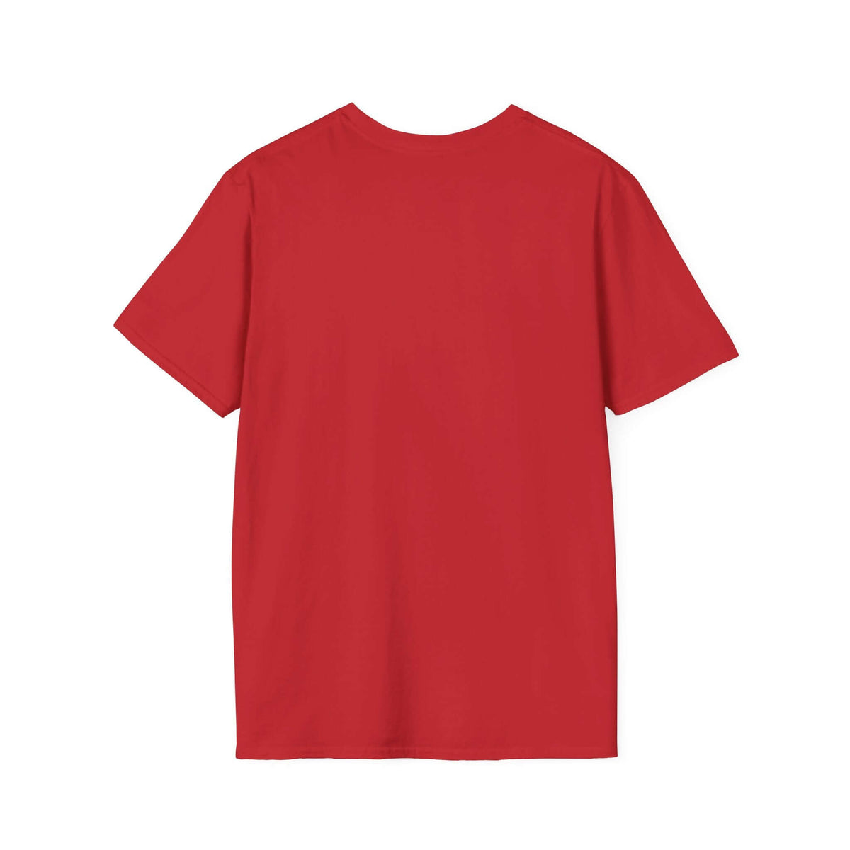 Red t-shirt backside on a white background