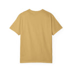 Yellow t-shirt backside on a white background