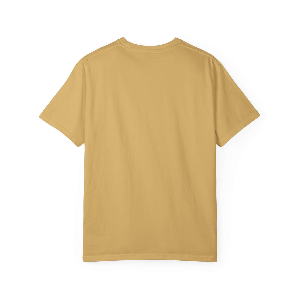 Yellow t-shirt backside on a white background
