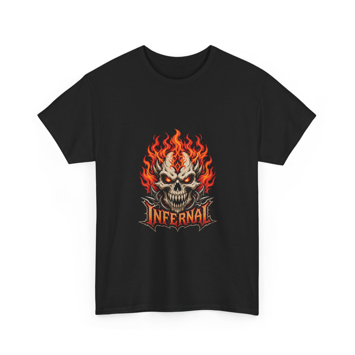 CLOTHRA Infernal Flame Skull Graphic Unisex T-Shirt