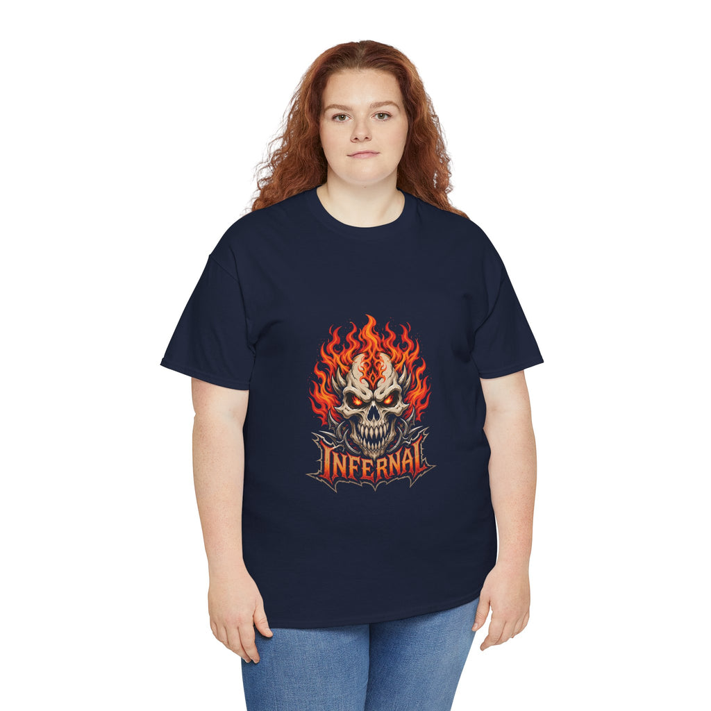 CLOTHRA Infernal Flame Skull Graphic Unisex T-Shirt