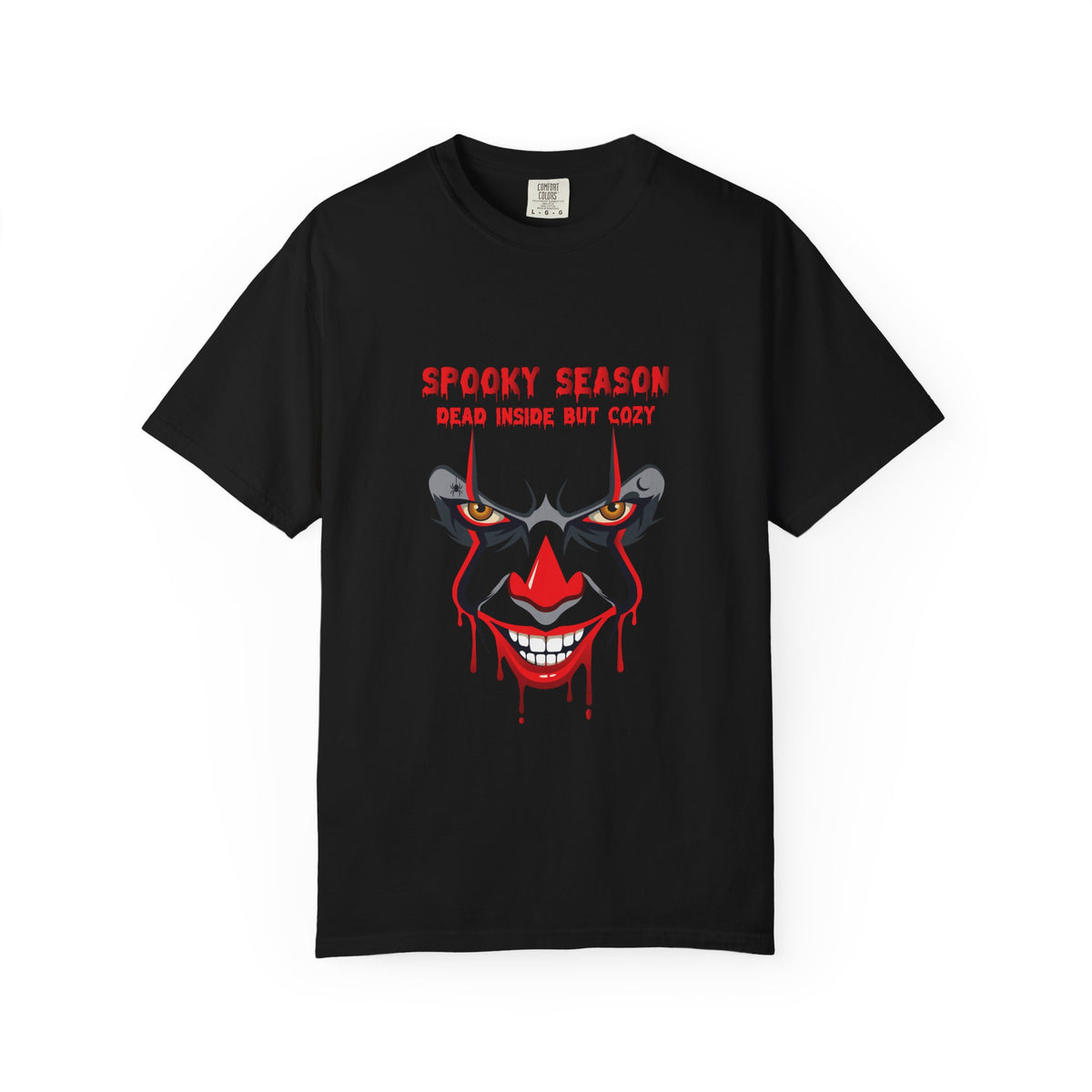 CLOTHRA Dead Inside, But Cozy Spooky Season Clown Graphic Unisex T-Shirt