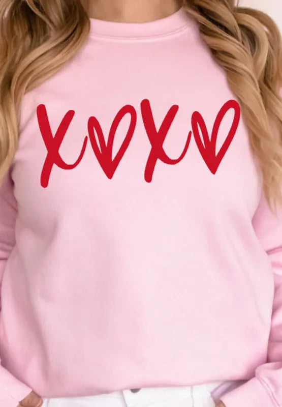 Unisex cotton blend XOXO sweatshirt