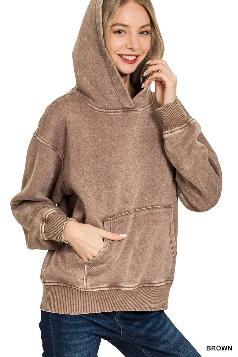 Detailed view of the premium ribbed cuffs and soft brushed fleece inner lining on CLOTHRA cozy pullover sweatshirt.