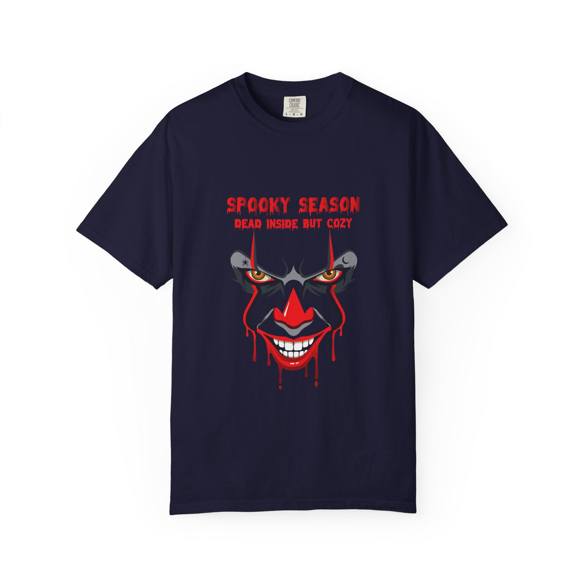 CLOTHRA Dead Inside, But Cozy Spooky Season Clown Graphic Unisex T-Shirt
