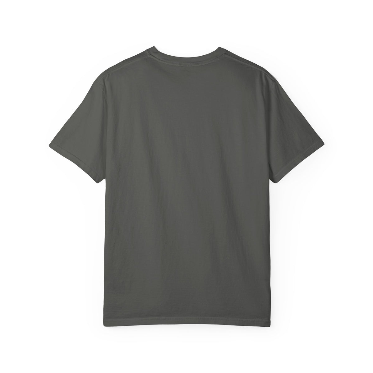 Gray t-shirt backside on a white background