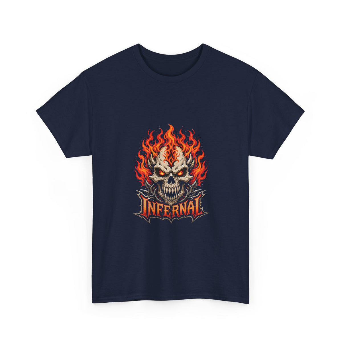 CLOTHRA Infernal Flame Skull Graphic Unisex T-Shirt