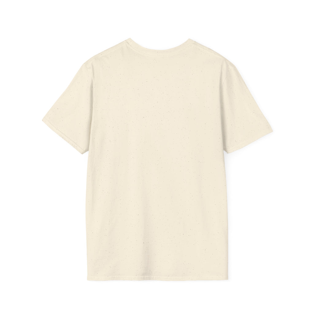Beige t-shirt backside on a white background