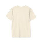 Beige t-shirt backside on a white background