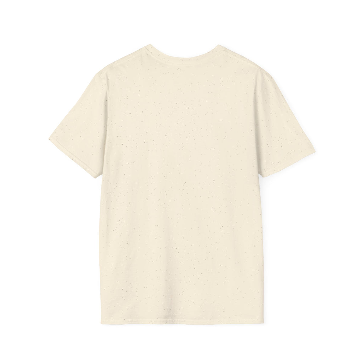 Beige t-shirt backside on a white background