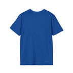 Blue t-shirt backside on a white background