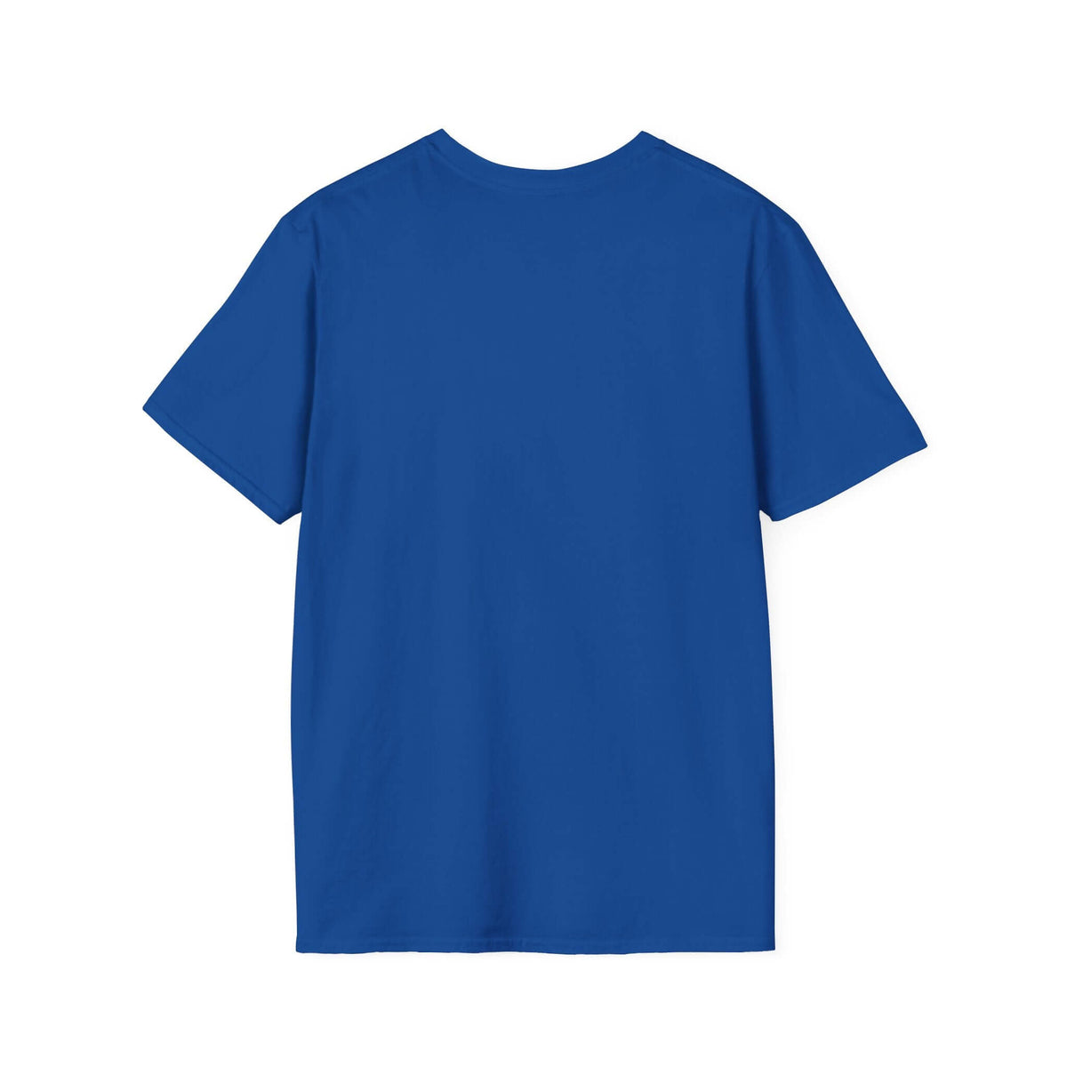 Blue t-shirt backside on a white background