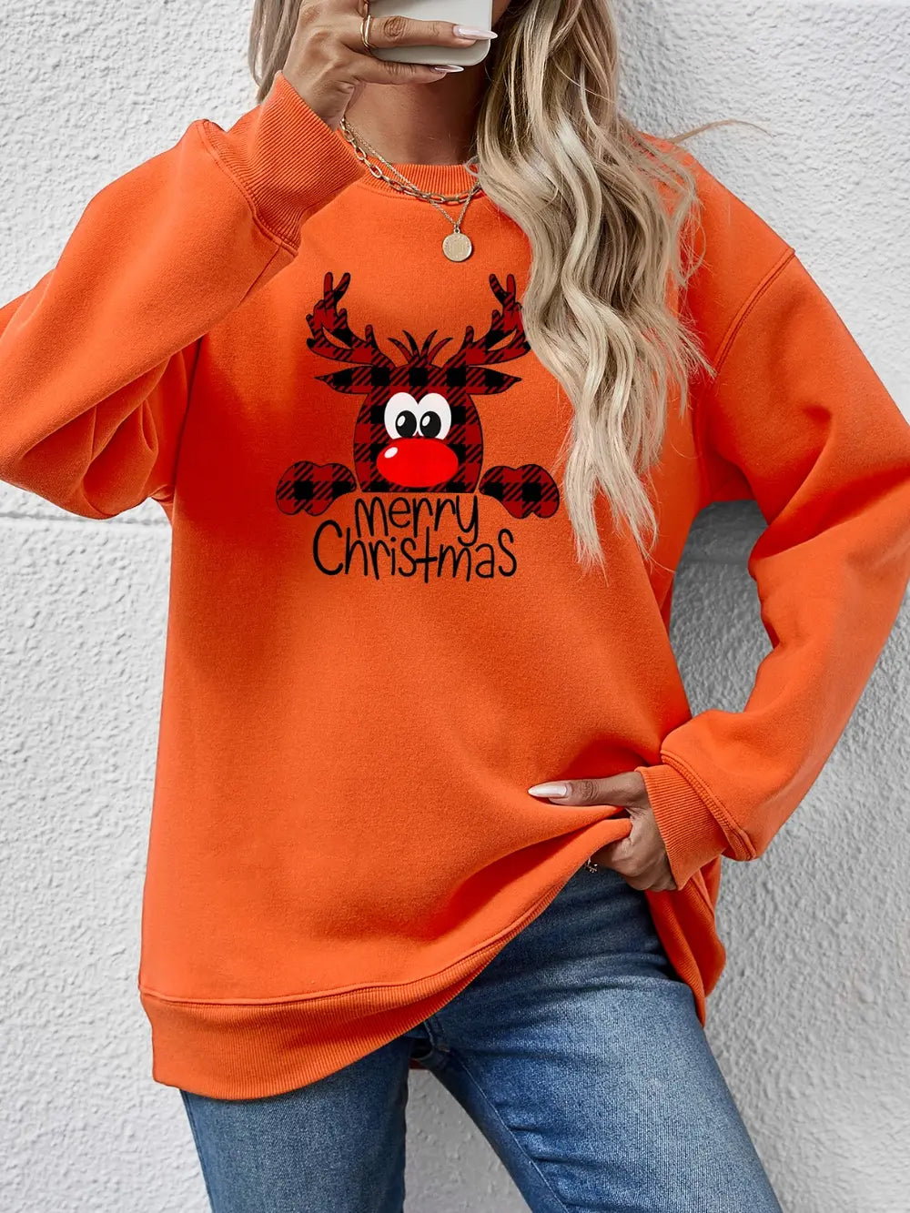 Casual Christmas sweatshirt for holiday wear