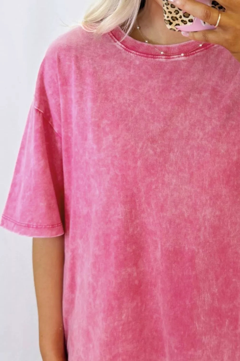 100% cotton mineral washed oversized tee