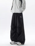 CLOTHRA men plus size loose fit cargo pants showing a comfortable baggy straight leg style and clean men streetwear look.