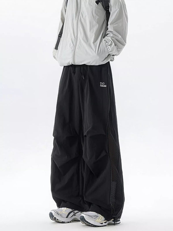 CLOTHRA men plus size loose fit cargo pants showing a comfortable baggy straight leg style and clean men streetwear look.
