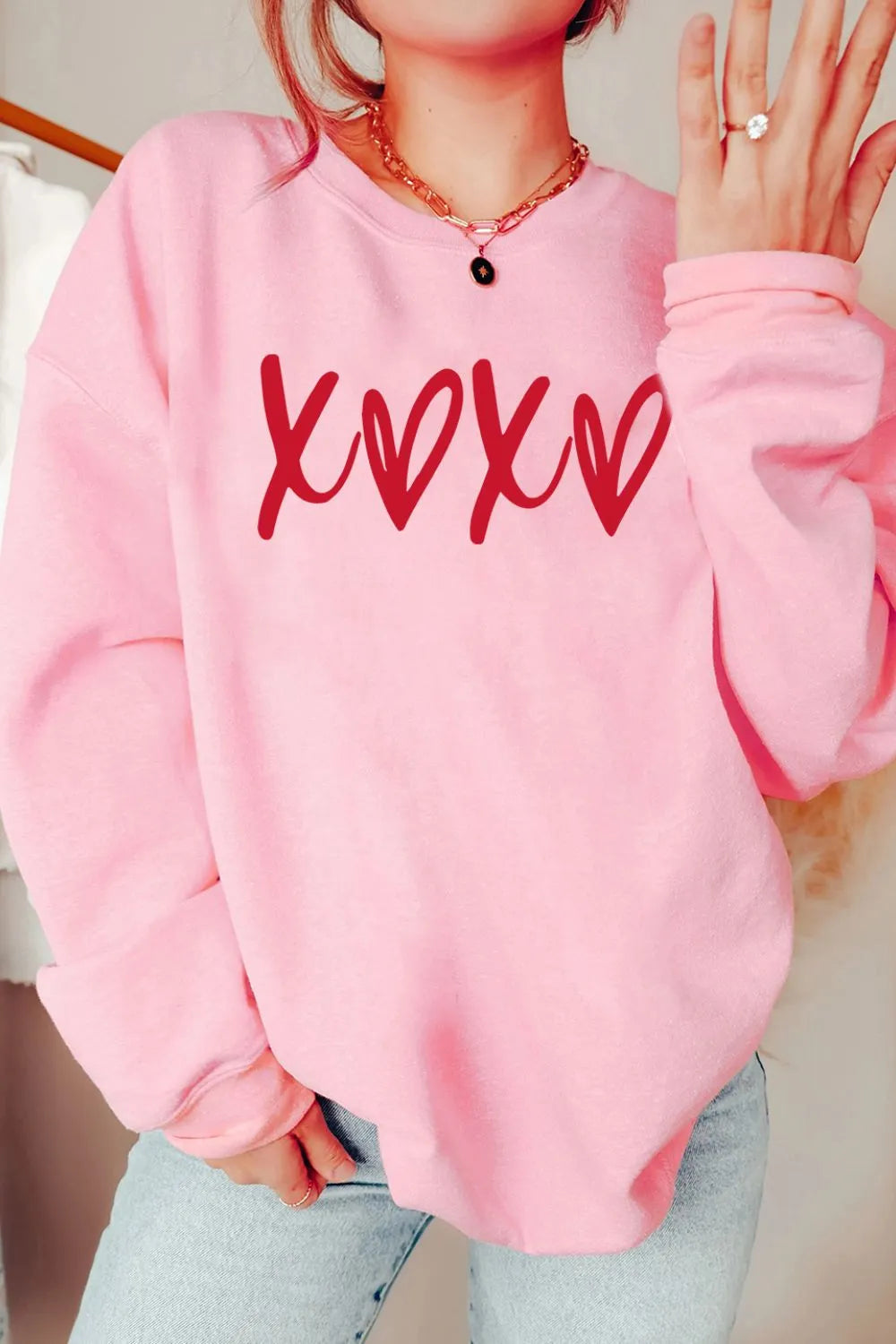 CLOTHRA XOXO drop-shoulder sweatshirt